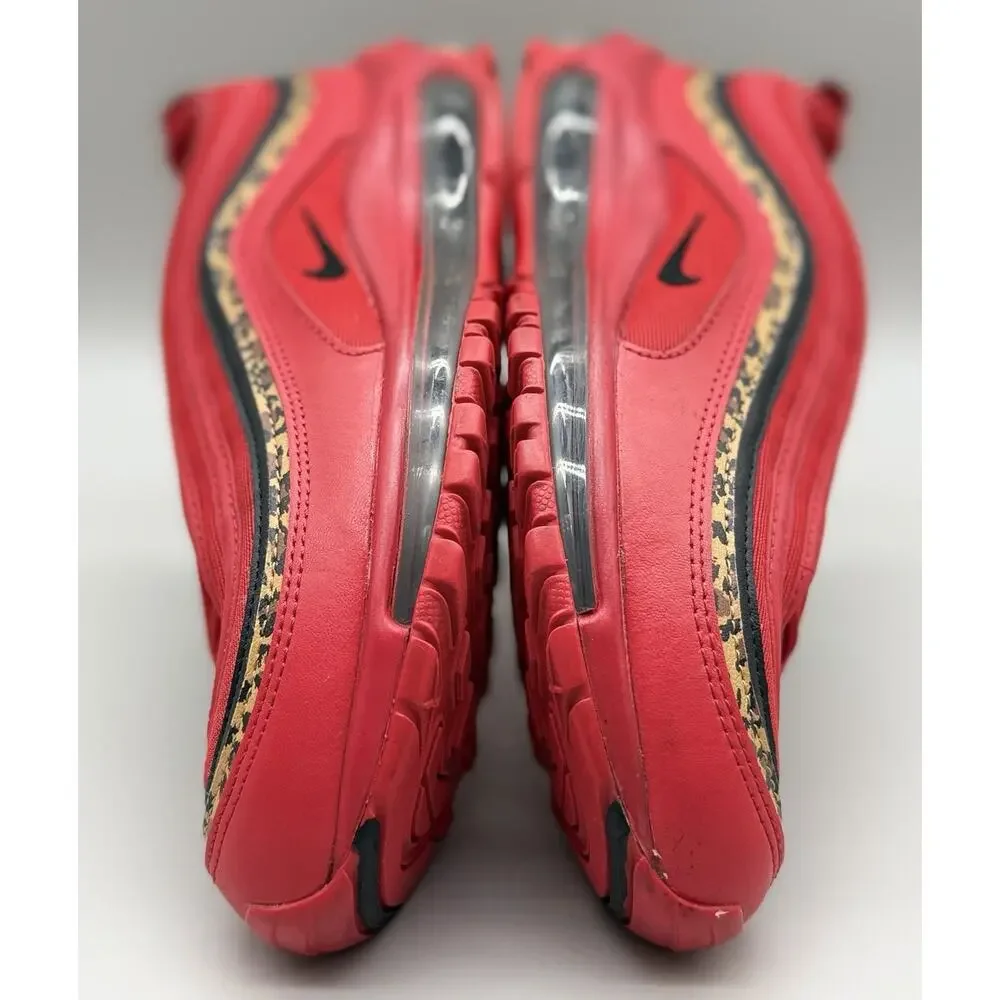 Women’s 8 Nike Air Max 97 Leopard Pack Red Black BV6113-600 Pre-owned